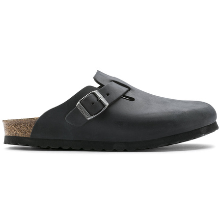 Chodaki damskie/męskie Birkenstock Boston Black olejowana skóra klapki narrow wąskie (0059463)