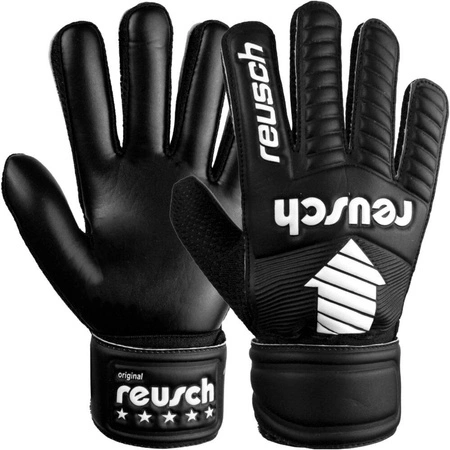 Wyprzedaż - Rękawice bramkarskie dziecięce Reusch Legacy Arrow Solid Junior czarne (53/72/504/7700)