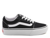 Buty damskie Vans WM WARD PLATFORM CANVAS BLK/WHT materiałowe sznurowane czarne (VN0A3TLC187)