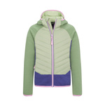 Kurtka przejściowa polarowa dziecięca dla dziewczynki Trollkids Girls Sirdal Jacket pistachio green/violet blue/wild rose (622-353)