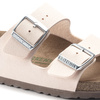 Klapki damskie Birkenstock Arizona Vegan Birko-Flor Nubuck Narrow Light Rose na wąską stopę wegańskie (1019635)