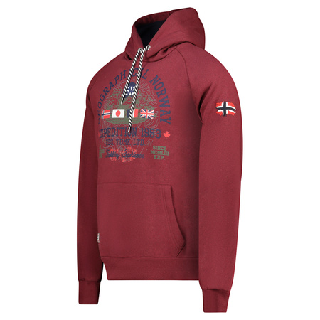 Bluza Geographical Norway GEXPE BURGUNDY DB MEN 100 bordowy męska (WZ3006H/GN-Burgundy)