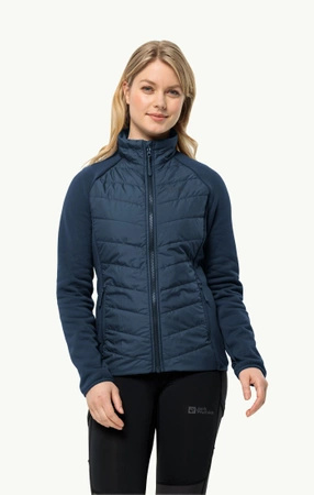 Kurtka zimowa damska Jack Wolfskin Glaabach 3IN1 JKT W outdoorowa nieprzemakalna granatowa (1115611_1010)