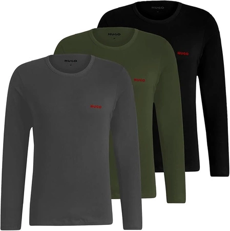 Koszulka męska Hugo Bodywear 3 Pak z długim rękawem bawełniana longsleeve 