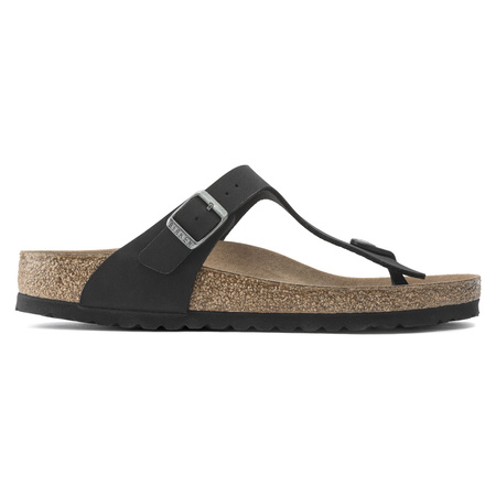 Japonki Birkenstock Gizeh Birko-Flor damskie Narrow Black na wąską stopę wegańskie czarne (1020487)