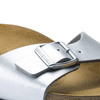 Klapki damskie Birkenstock Madrid Birko-Flor Silver srebrne regular szerokie (0040411)