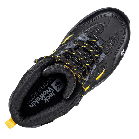 Buty trekkingowe dziecięce czarne Jack Wolfskin Vojo Texapore Mid K (4042181-6361)