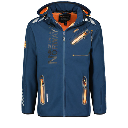 Kurtka softshell męska Geographical Norway ROYAUTE NAVY -ORANGE DB MEN 068 NAVY / ORANGE (WY8028H/GN-MARINE / ORANGE)