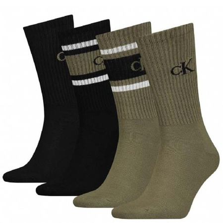 Skarpetki unisex Calvin Klein CKJ MEN SOCK 4P SPORT Logo Green (701219837002)