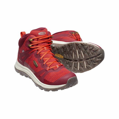 Wyprzedaż - Buty trekkingowe damskie Keen Terradora II Mid WP trekkingowe wodoodporne czerwone (KE-1025435)