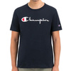 T-shirt chłopięcy Champion Legacy z okrągłym dekoltem granatowy (305908BS501)