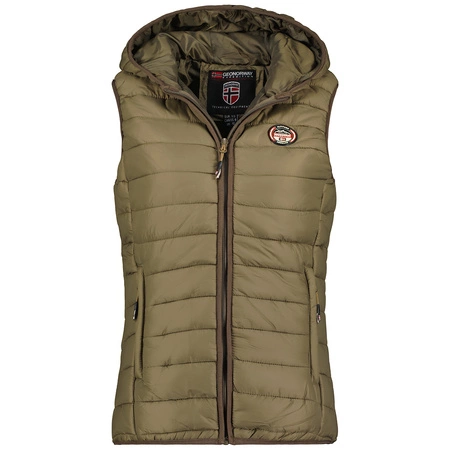 Bezrękawnik Geographical Norway VATIKA HOOD EO GIRL 233 brązowy dla dziweczynki (WW2008E/GNO-Storm)