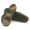 Klapki Birkenstock Arizona Vegan damskie/męskie Microfaser Regular na szeroką stopę zielone (1024550)