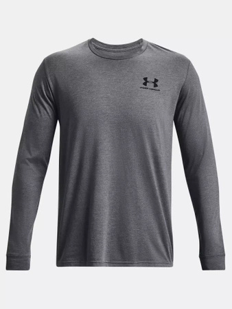 Longsleeve sportowy męski Under Armour Sportstyle Left Chest koszulka z długim rękawem szara (1329585-012)