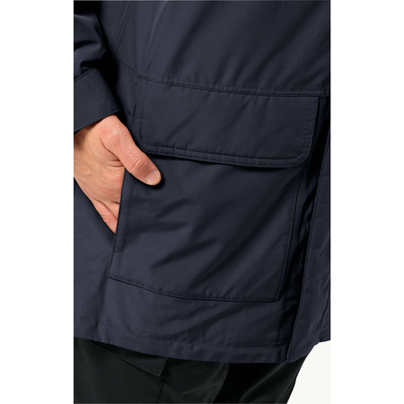 Męska kurtka zimowa Jack Wolfskin WINTERLAGER PARKA M night blue Texapore Fiber Insulated wiatroszczelna (1115471_1010)