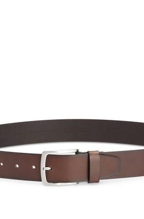 Pasek męski Boss Informal Jor-V_Sz40 ze skóry naturalnej z metalową klamrą