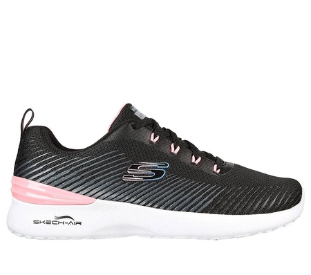 Wyprzedaż - Sneakersy damskie Skechers Skech-Air Dynamight Luminosity buty sportowe wegańskie czarne (149669-BKPK)