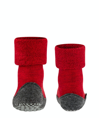 Wyprzedaż - Kapcie dziecięce z wełną merino FALKE Cosyshoe Teens SO CP fire antypoślizgowe (10560-8150)