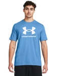 T-shirt męski Under Armour o luźnym kroju niebieski (1382911-444)