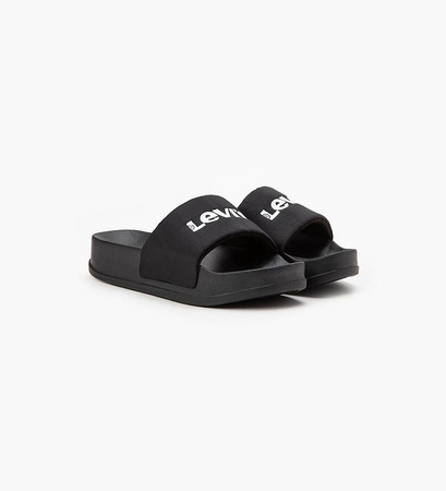 Wyprzedaż - Klapki damskie Levi's June Bold Sliders czarne (D78890001)