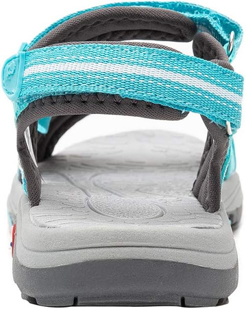 Sandały sportowe dziecięce dla dziewczynki Trollkids Girls Preikestolen Sandal mint/ grey (254-132)