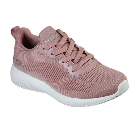 Sneakersy damskie Skechers Bobs Squad Tough Talk buty sportowe różowe (32504-BLSH)