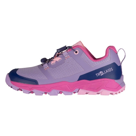 Buty hikingowe dziecięce dla chłopca/dziewczynki Trollkids Kids Sandefjord Hiker XT lilac/wild rose/mallow pink (664-118)