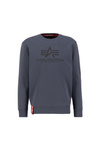 Bluza męska Alpha Industries Basic Sweater black nierozpinana nadruk logo szara (178302-412)