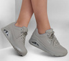 Sneakersy damskie Skechers Uno Stand On Air lifestylowe buty sportowe szare (73690-GRY)