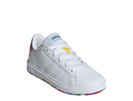 Sneakersy dla dziewczynki adidas GRAND COURT 2.0 K ze skóry syntetycznej białe (ID0733)