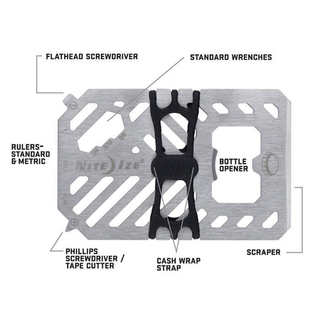 Nite Ize - FinancialTool Multi Tool Wallet - Stalowy (FMT2-11-R7)