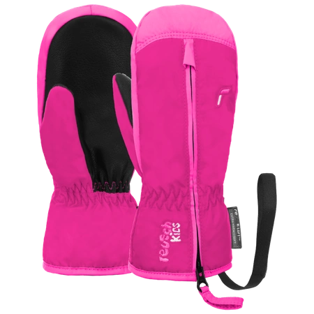 Wyprzedaż - Rękawice zimowe dziecięce Reusch Ben Mitten z jednym palcem na suwak ocieplane różowe (62/85/408/3329)