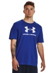 Koszulka sportowa męska UNDER ARMOUR Sportstyle bawełniana oddychająca niebieska (1329590-402)