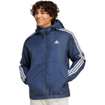 Kurtka męska adidas Essentials 3-Stripes Insulated Hooded granatowa (IS1278)
