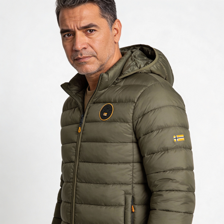 Kurtka męska Geographical Norway AMIGOMAP LONG HOOD DB KAKI MEN 233 KAKI (WZ5087H/GN-KAKI)