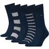 Skarpetki Tommy Hilfiger TH MEN SOCK 5P GIFTBOX MOULINE Granatowy (701224443001)