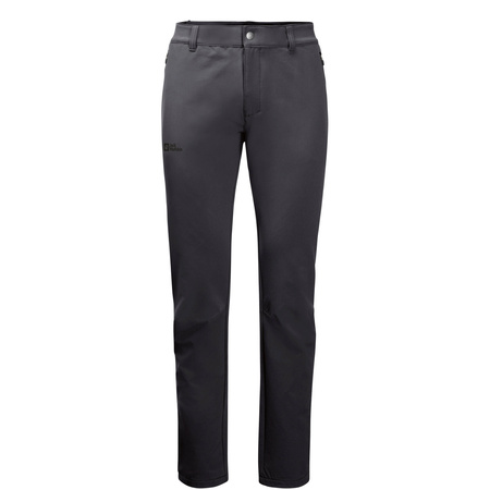 Wyprzedaż - Spodnie długie męskie Jack Wolfskin Activate Thermic Pants trekkingowe ocieplane czarne (1503602_6000)