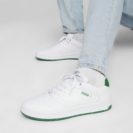 Wyprzedaż - Buty sportowe męskie Puma Court Classic Better White Archive z eko-skóry białe (395088-01)