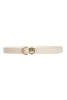 Wyprzedaż - Skórzany pasek z klamrą Pinko TAMBORIL H3 BELT 102820-A158 beżowy (2.5 cm)