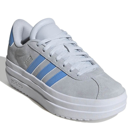 Sneakersy młodzieżowe ADIDAS VL COURT BOLD J buty sportowe zamszowe szare (IH8033)