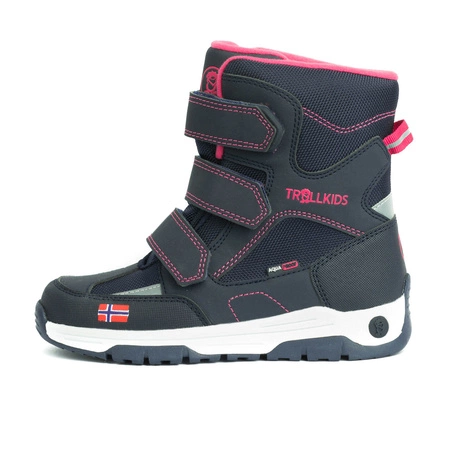 Buty zimowe wysokie dziecięce Trollkids Kids Lofoten Winter Boots wodoodporne szare (159-114)