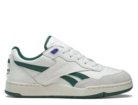 Sneakersy skórzane męskie Reebok BB 4000 II Basketball Chalk Dark Green (IE6833)