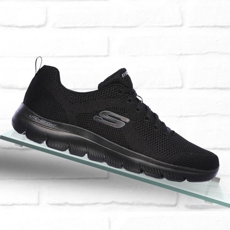 Buty sportowe męskie Skechers Summits Brisbane Black sneakersy czarne (232057-BBK)