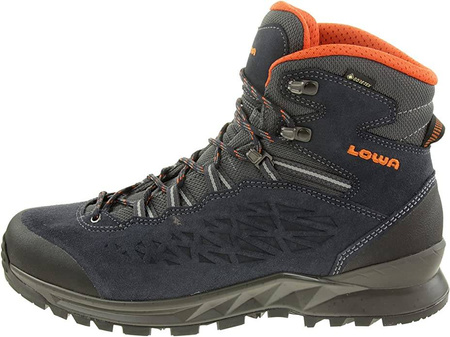 Buty trekkingowe męskie Lowa Explorer II GTX Mid navy/orange trapery outdoorowe wodoodporne szare (210760 6910)