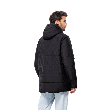 Wyprzedaż - Kurtka przejściowa męska Jack Wolfskin Deutzer Long JKT oddychający materiał czarna (1207451_6000)