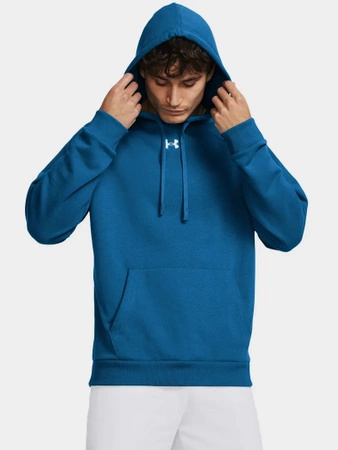 Bluza męska Under Armour UA Rival Fleece niebieska z kapturem  (1379757-406)