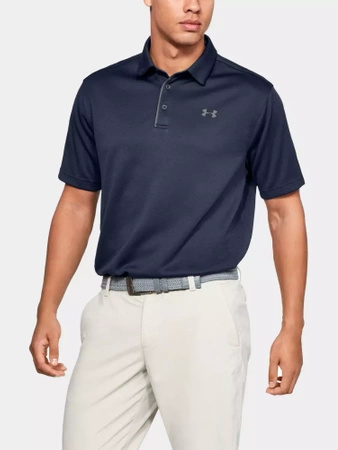 Koszulka męska polo UNDER ARMOUR granatowe oddychająca (1290140-410)