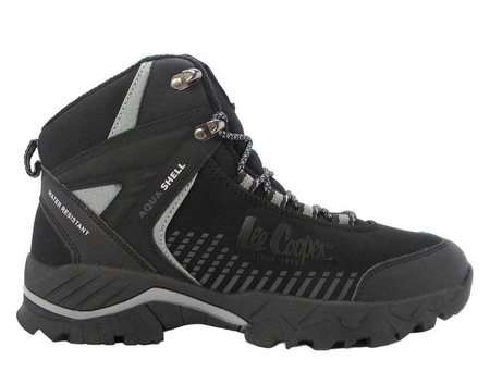 Buty zimowe męskie Lee Cooper Smartstep Black ocieplane trekkingowe za kostkę (LCJ-22-01-1399M)