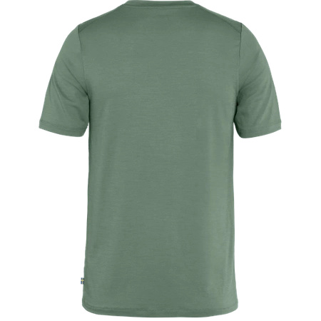 T-shirt męski Fjällräven Abisko Wool Logo SS M Patina Green (F86977-614)