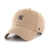 Czapka unisex 47 Brand MLB New York Yankees BASE RUNN Beżowy (B-BSRNR17GWS-KHA)